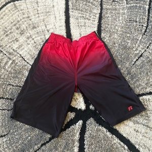 Russell athletic shorts. Black/red youth XL